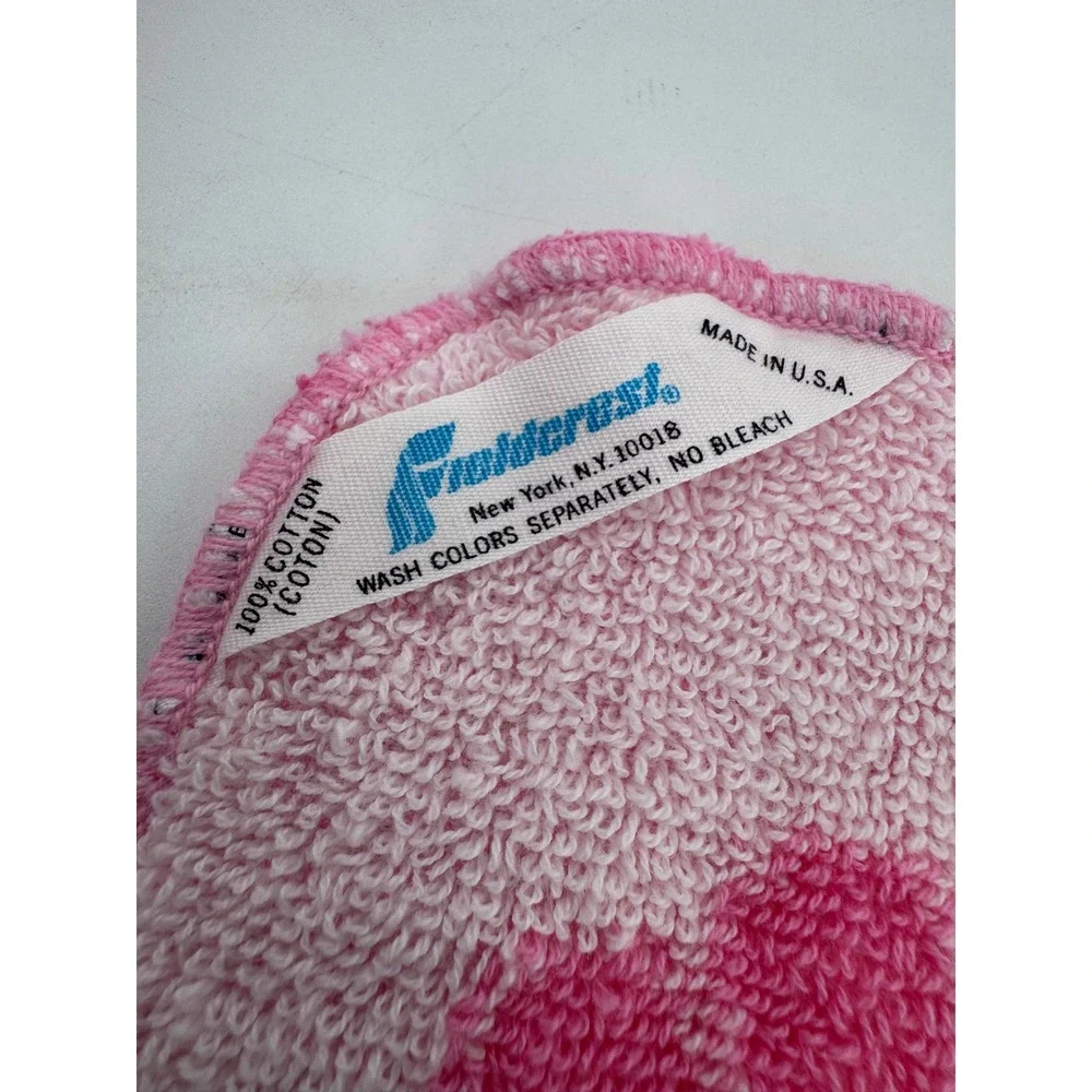 Fieldcrest Vintage Floral Towel Set Pink Floral Fringed Retro 3p